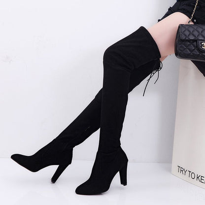 Over the knee boots high heel women's boots - Snapitonline