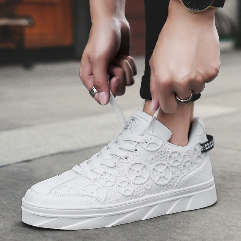 New student shoes men Korean version of the tide white shoes men's casual sports shoes men - Snapitonline
