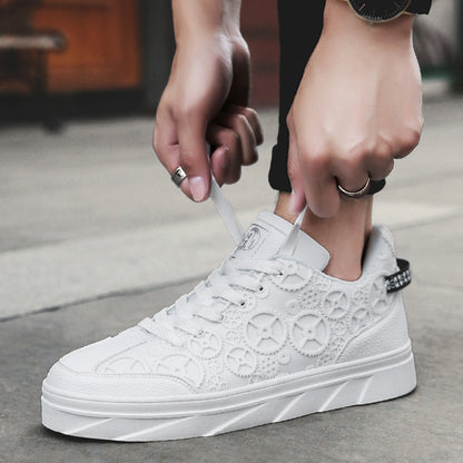 New student shoes men Korean version of the tide white shoes men's casual sports shoes men - Snapitonline
