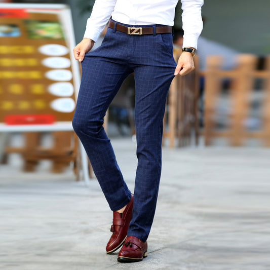 Straight Slim Korean Style Trendy All-match Youth Business Stretch Pants Men - Snapitonline