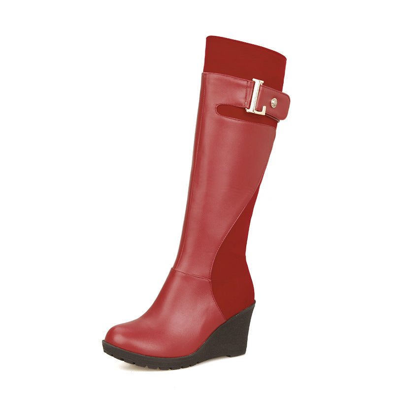 High Heel High Boots, Female Dr Martens Boots Plus Size Below The Knee Long Boots - Snapitonline