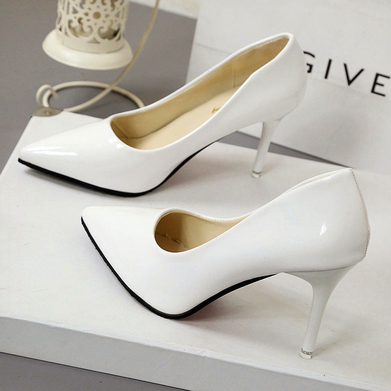 Ladies Pointed Stiletto Pumps High Heels - Snapitonline