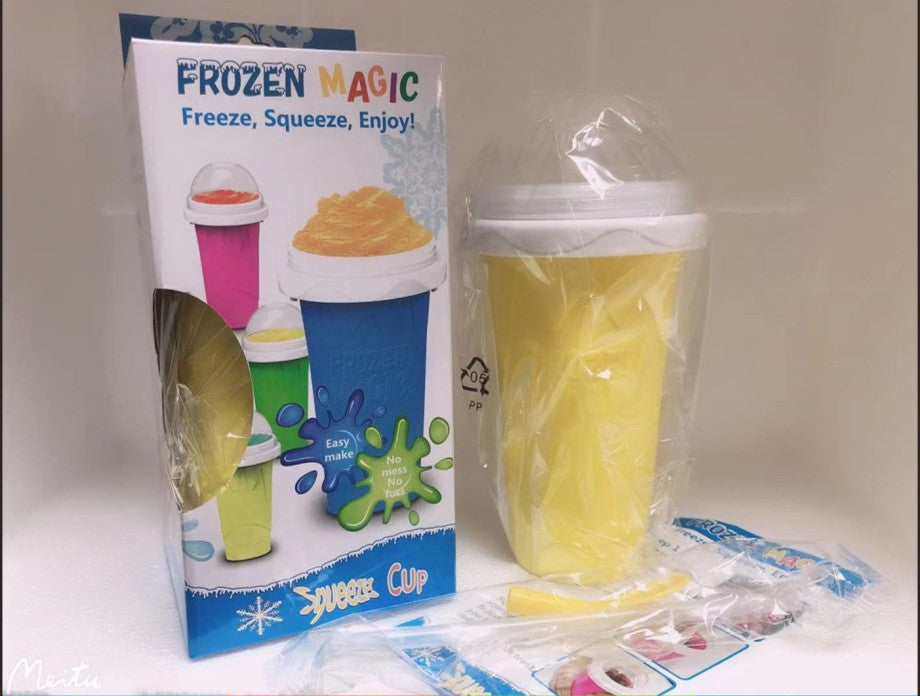Quick-frozen Slushy Cup Smoothie Cup Ice Cream Maker Kitchen Durable Squeeze Quick Cooling Cup Milkshake Bottle - Snapitonline