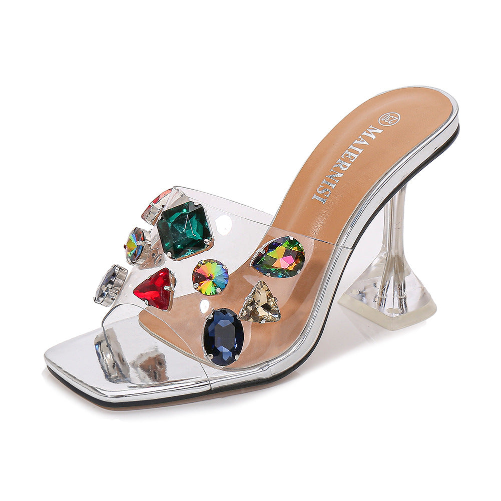 Rhinestone high heels - Snapitonline