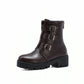 Thick-soled Round Toe Martin Boots with belt buckle - Snapitonline