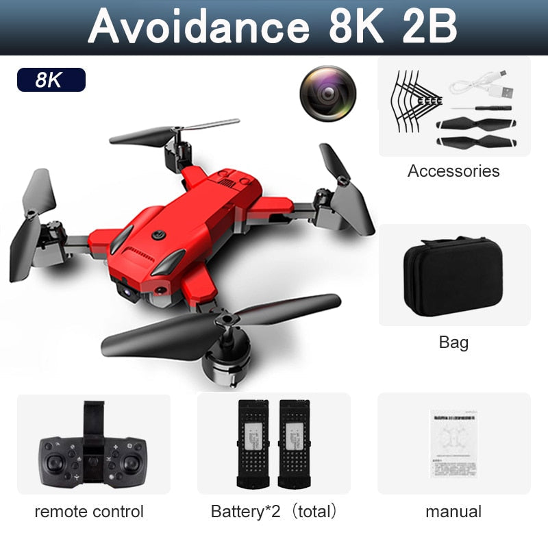 5G 8K HD Drone Professional Dual Camera Wifi GPS FPV Avoidance Fold Quadcopter Optical Flow Position Battery RC Distance 5000M Snapitonline