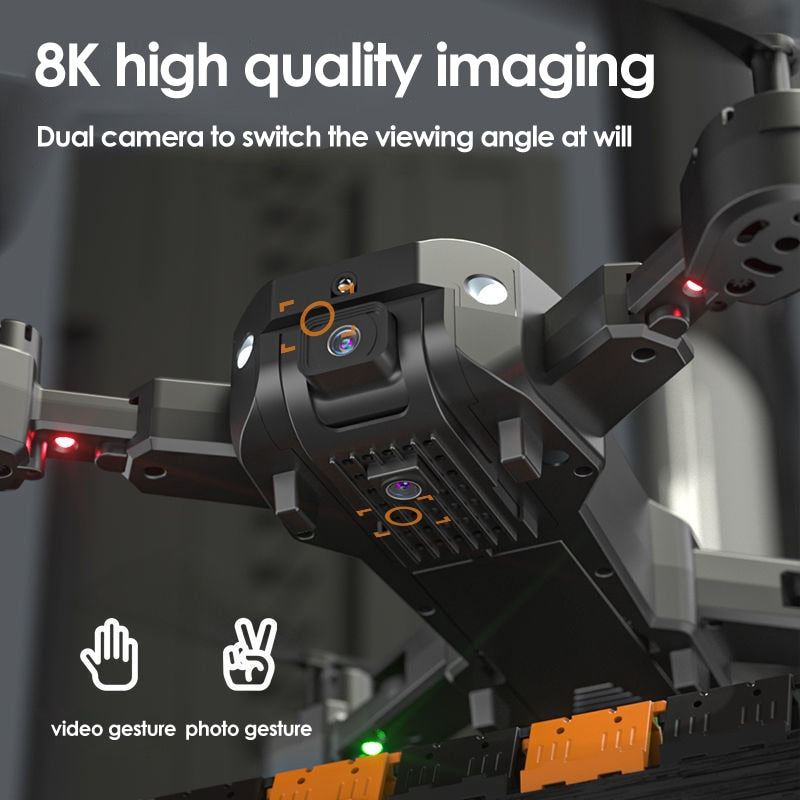 5G 8K HD Drone Professional Dual Camera Wifi GPS FPV Avoidance Fold Quadcopter Optical Flow Position Battery RC Distance 5000M Snapitonline