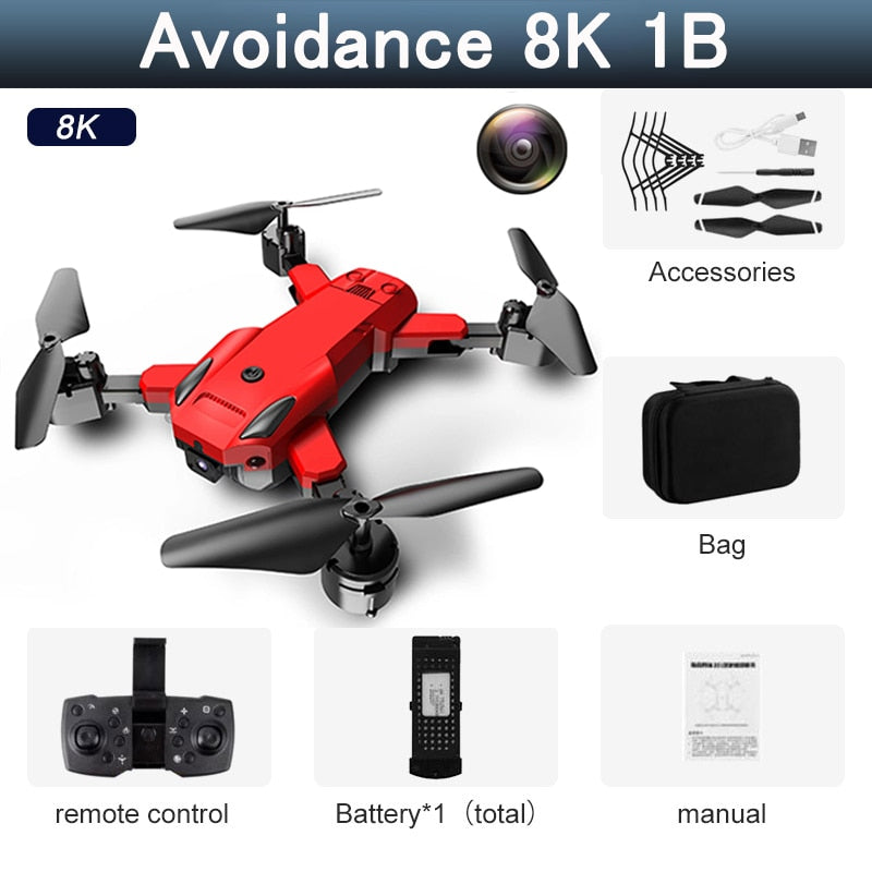 5G 8K HD Drone Professional Dual Camera Wifi GPS FPV Avoidance Fold Quadcopter Optical Flow Position Battery RC Distance 5000M Snapitonline