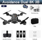 5G 8K HD Drone Professional Dual Camera Wifi GPS FPV Avoidance Fold Quadcopter Optical Flow Position Battery RC Distance 5000M Snapitonline