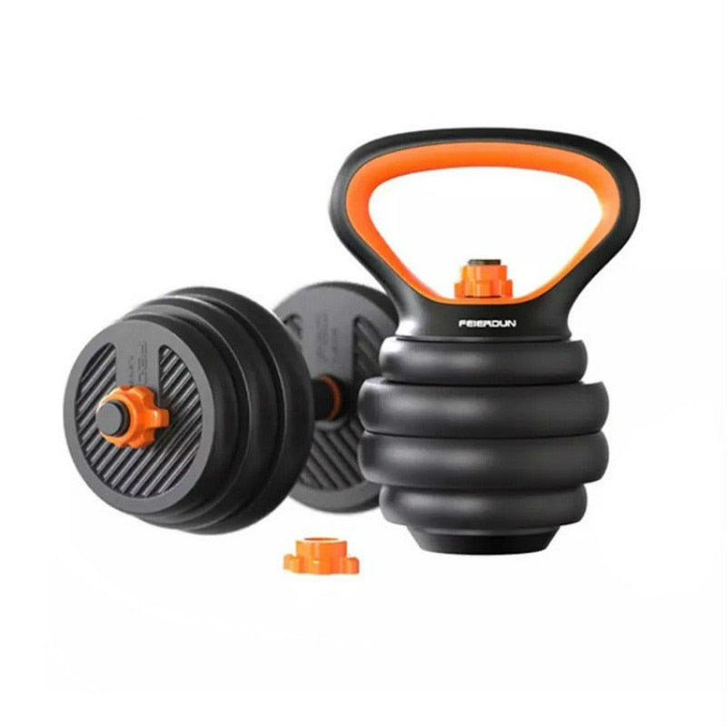 6 in 1 Dumbbell Set Heavey Weights Adjustable Kettlebell Disassembly Barbell Workout Exercise Gym Home Fitness Equipment Snapitonline