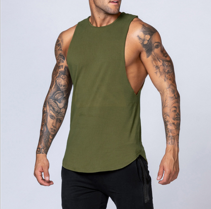 Plain bodybuilding sleeveless vest men - Snapitonline