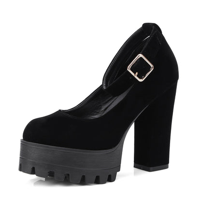 Platform shoes with thick heels and high heels - Snapitonline