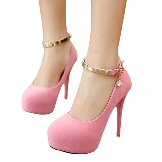 Pumps Shoes Woman Pumps Metal Ankle Strap Wedding Party - Snapitonline