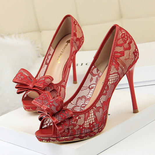 Lace high heels - Snapitonline