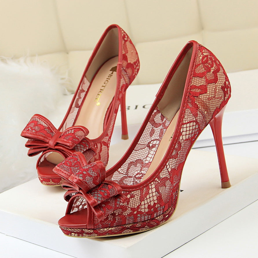 Lace high heels - Snapitonline