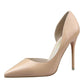 Womens Pumps Shoes Dorsay High Heels Pointed Toe Patent Leather - Snapitonline
