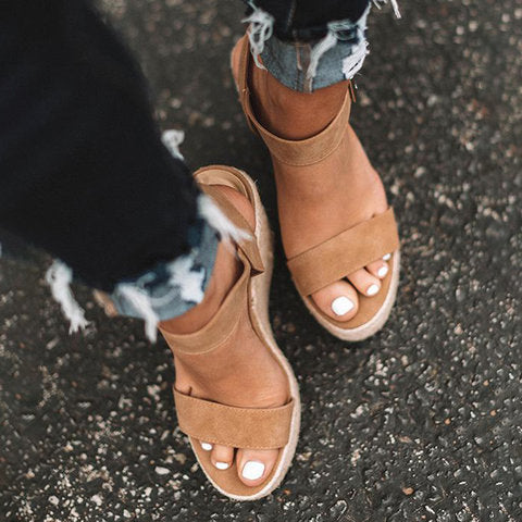 Snake print wedge sandals - Snapitonline