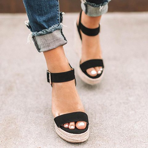 Snake print wedge sandals - Snapitonline