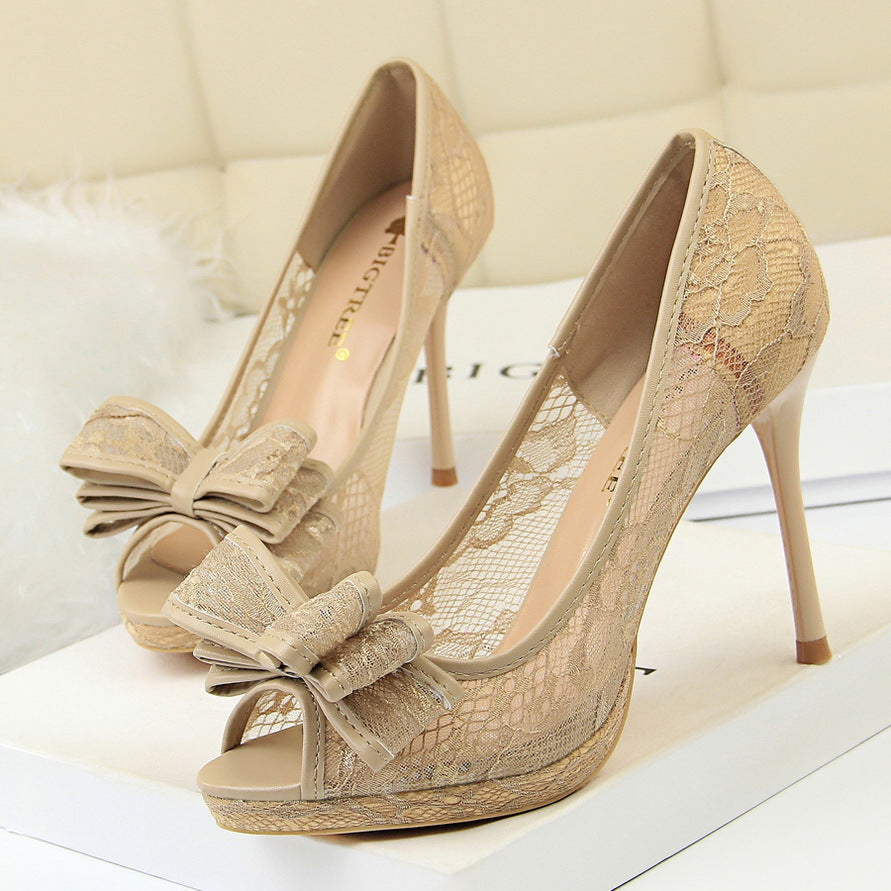 Lace high heels - Snapitonline