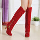 Suede frosted women's boots thick high-heeled boots - Snapitonline