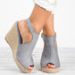 Women's Wedge High Heel Fish Mouth Roman Sandals - Snapitonline