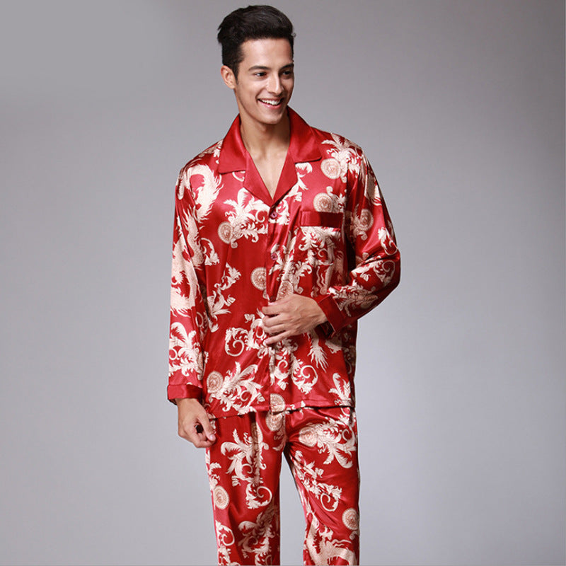 Men's Long Sleeve Pants Pajamas Set - Snapitonline