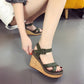 Suede wedge sandals - Snapitonline
