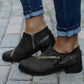 Zipper mid-heel short boots - Snapitonline