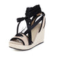 Women's Plus Size Platform Wedge Lace-up High-heel Sandals - Snapitonline