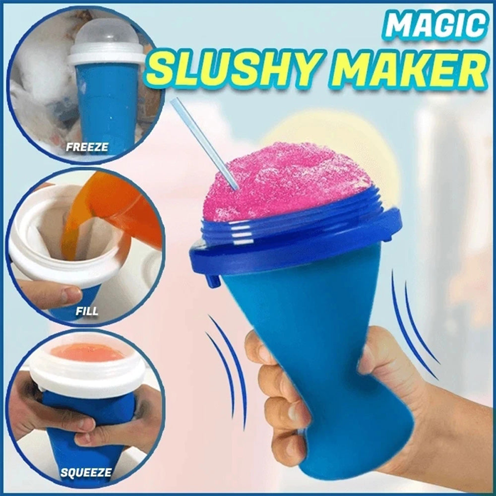 Quick-frozen Slushy Cup Smoothie Cup Ice Cream Maker Kitchen Durable Squeeze Quick Cooling Cup Milkshake Bottle - Snapitonline
