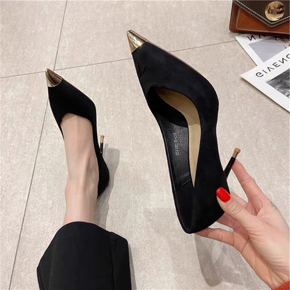 Ladies Plaid Pointed Toe Stiletto Pumps - Snapitonline