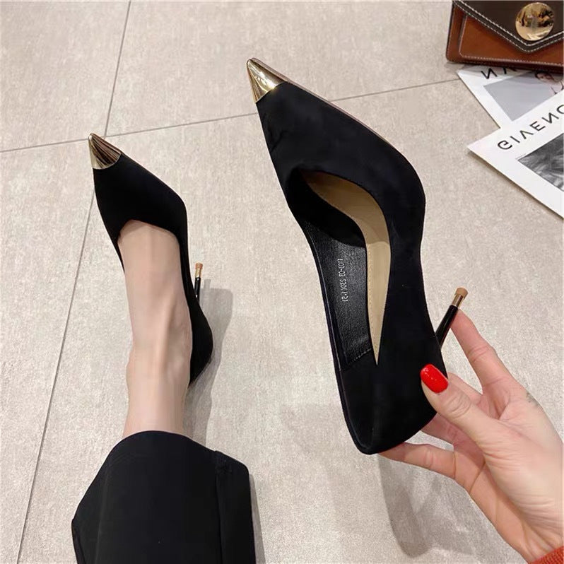 Ladies Plaid Pointed Toe Stiletto Pumps - Snapitonline