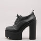 Thick Heel Platform Deep Mouth Round Toe High Heels Single Shoes - Snapitonline