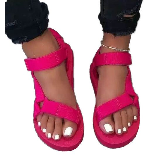 Velcro flat casual sandals - Snapitonline