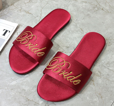 Satin red slippers - Snapitonline