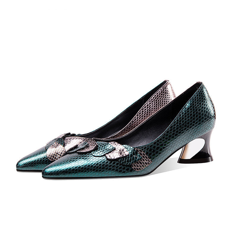 Low-Heel Pointed Toe All-Match Pumps - Snapitonline