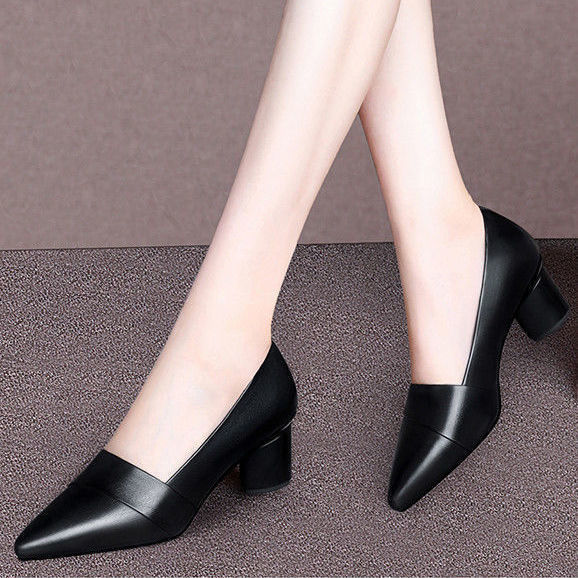 Low-Heel Pointed Toe All-Match Pumps - Snapitonline