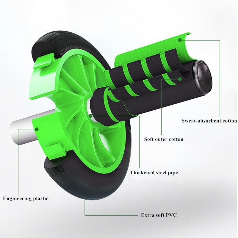 AB Wheel Roller Abdominal Exercise Home Fitness Equipment Abdominal Two And Three-Ab Roller Abdomen Thin Belly Mute Snapitonline