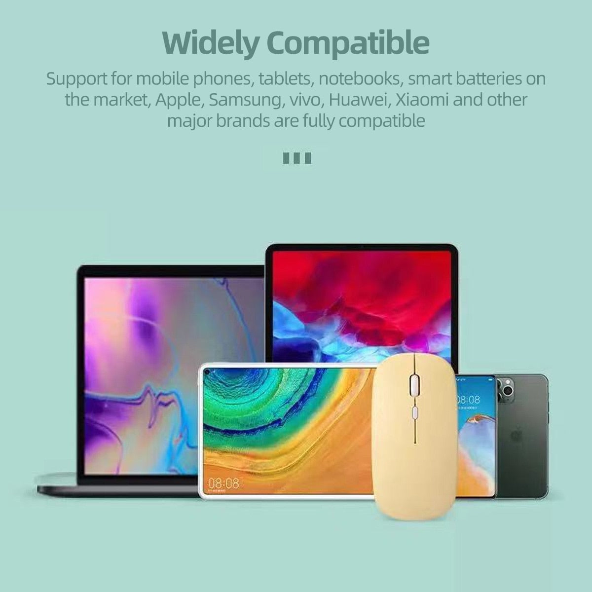 ANMONE Bluetooth Mouse For iPad Samsung Huawei Lenovo Android Windows Tablet Battery Wireless Mouse For Notebook Computer Snapitonline