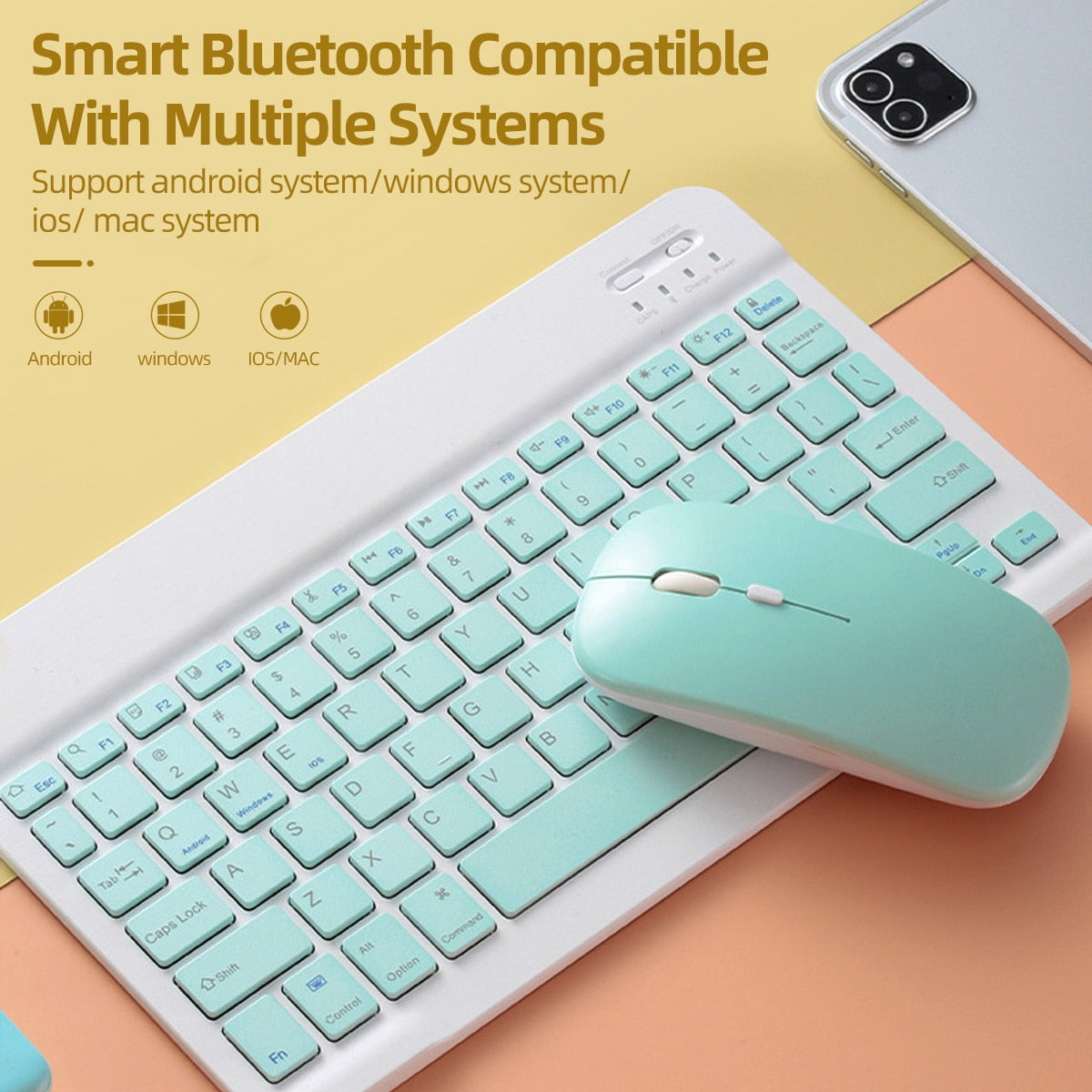 ANMONE Bluetooth Mouse For iPad Samsung Huawei Lenovo Android Windows Tablet Battery Wireless Mouse For Notebook Computer Snapitonline