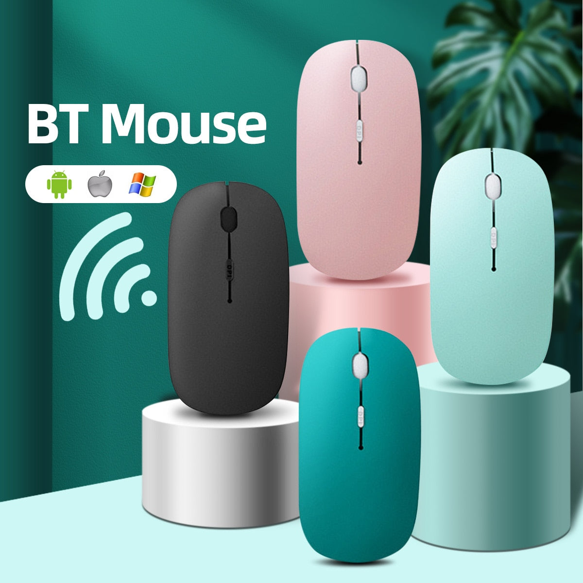 ANMONE Bluetooth Mouse For iPad Samsung Huawei Lenovo Android Windows Tablet Battery Wireless Mouse For Notebook Computer Snapitonline