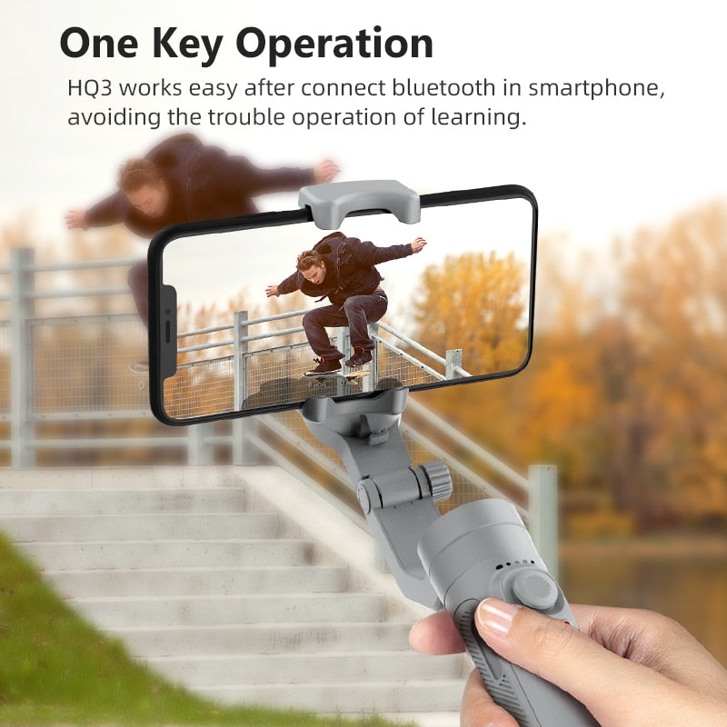 AXNEN HQ3 3-Axis Foldable Smartphone Handheld Gimbal Cellphone Video Record Vlog Stabilizer for iPhone 13 Xiaomi Huawei Samsung Snapitonline