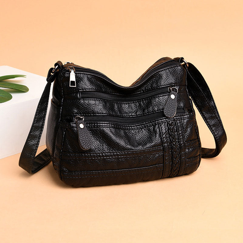 Annmouler Fashion Women Bag Pu Soft Leather Shoulder Bag Multi-layer Crossbody Bag Quality Small Bag Brand Red Handbag Purse Snapitonline