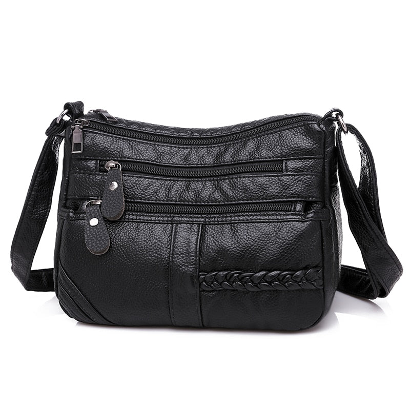 Annmouler Fashion Women Bag Pu Soft Leather Shoulder Bag Multi-layer Crossbody Bag Quality Small Bag Brand Red Handbag Purses Snapitonline