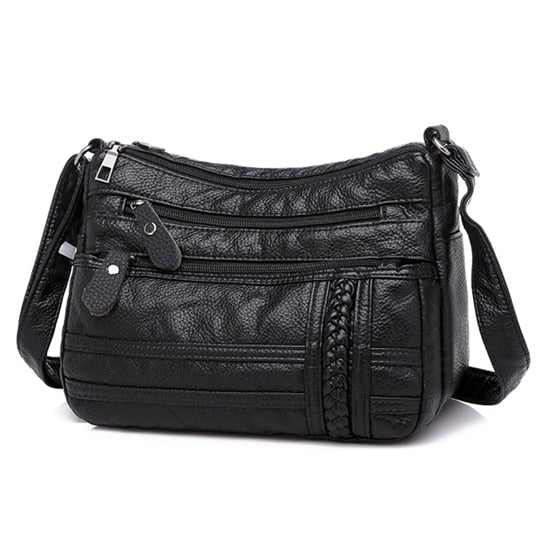 Annmouler Fashion Women Bag Pu Soft Leather Shoulder Bag Multi-layer Crossbody Bag Quality Small Bag Brand Red Handbag Purses Snapitonline
