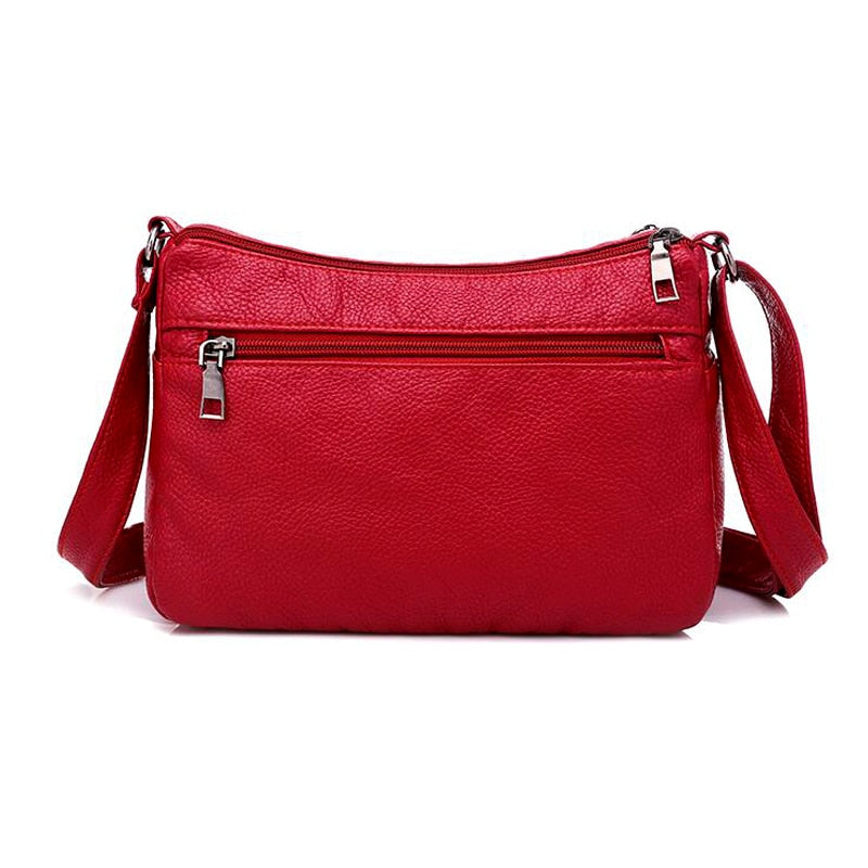 Annmouler Fashion Women Bag Pu Soft Leather Shoulder Bag Multi-layer Crossbody Bag Quality Small Bag Brand Red Handbag Purses Snapitonline