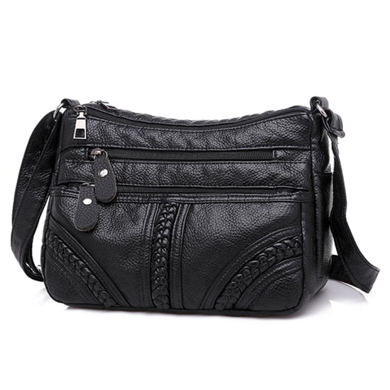 Annmouler Fashion Women Bag Pu Soft Leather Shoulder Bag Multi-layer Crossbody Bag Quality Small Bag Brand Red Handbag Purses Snapitonline