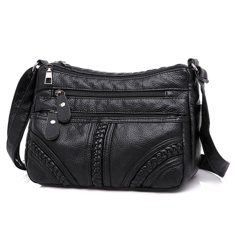 Annmouler Fashion Women Bag Pu Soft Leather Shoulder Bag Multi-layer Crossbody Bag Quality Small Bag Brand Red Handbag Purses Snapitonline