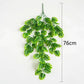 Artificial Plant Vines Wall Hanging Rattan Leaves Branches Outdoor Garden Home Decoration Plastic Fake Silk Leaf Green Plant Ivy Snapitonline