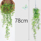 Artificial Plant Vines Wall Hanging Rattan Leaves Branches Outdoor Garden Home Decoration Plastic Fake Silk Leaf Green Plant Ivy Snapitonline